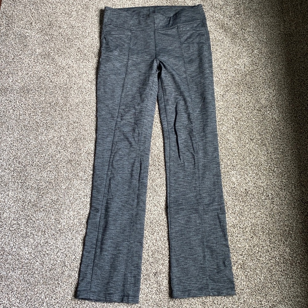 Athleta Metro Space Dye Gray Yoga Pants, M